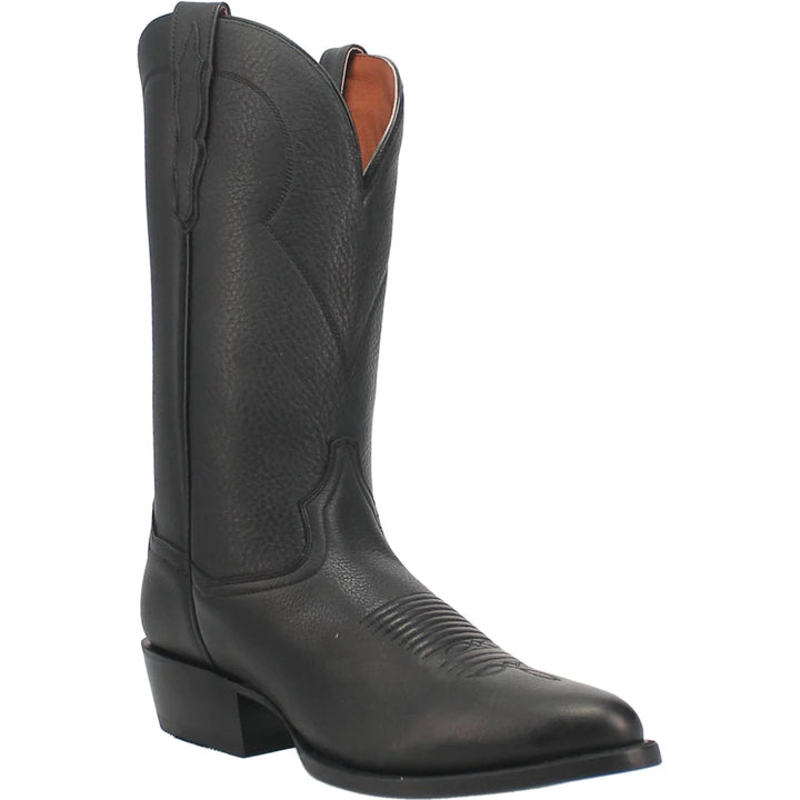 Pike R Toe Western Boots - Black