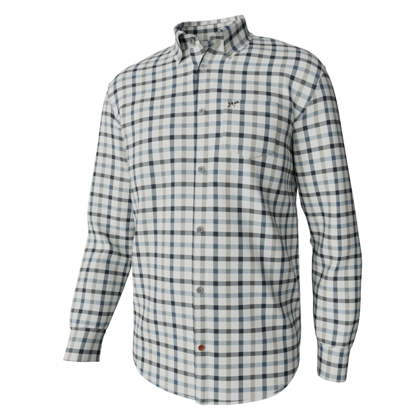 Hadley Luxe Long Sleeve Button Down - Burke Tattersall - Laurel Oak