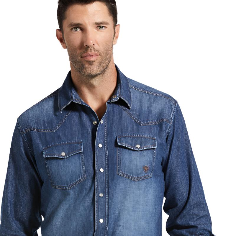 Ariat Denim Retro Fit Shirt - Stone
