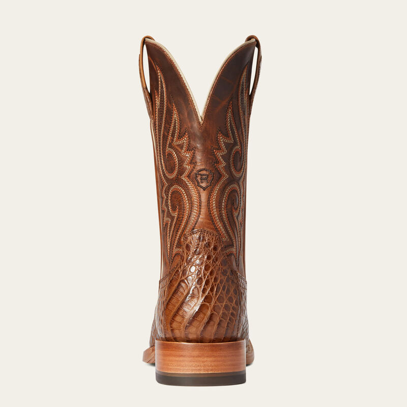 Relentless Denton Western Boot - Natural Caiman Belly/Camel Tan