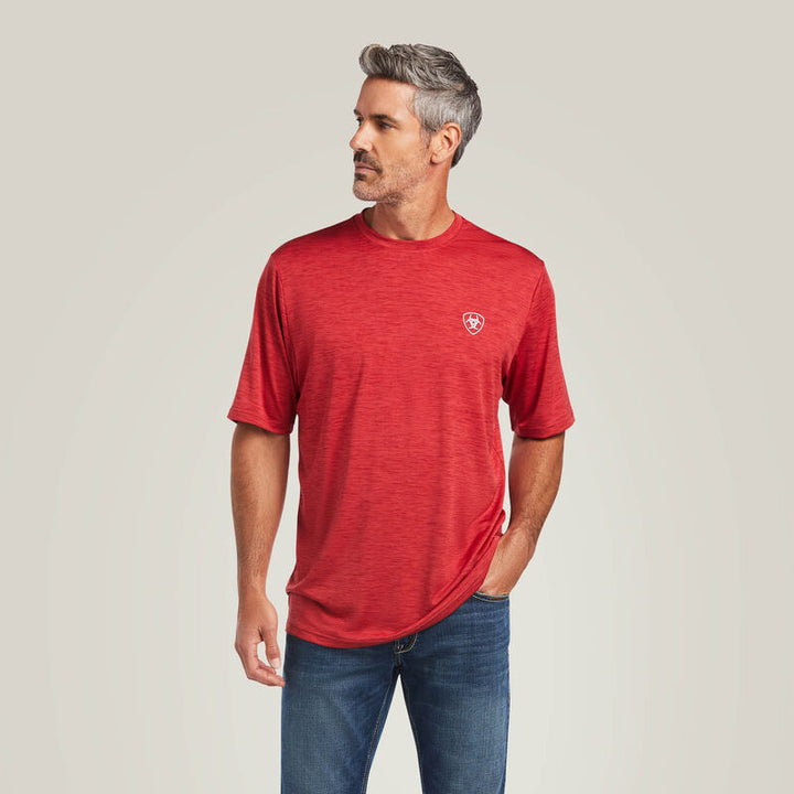 Charger Vertical Flag Tee - Red