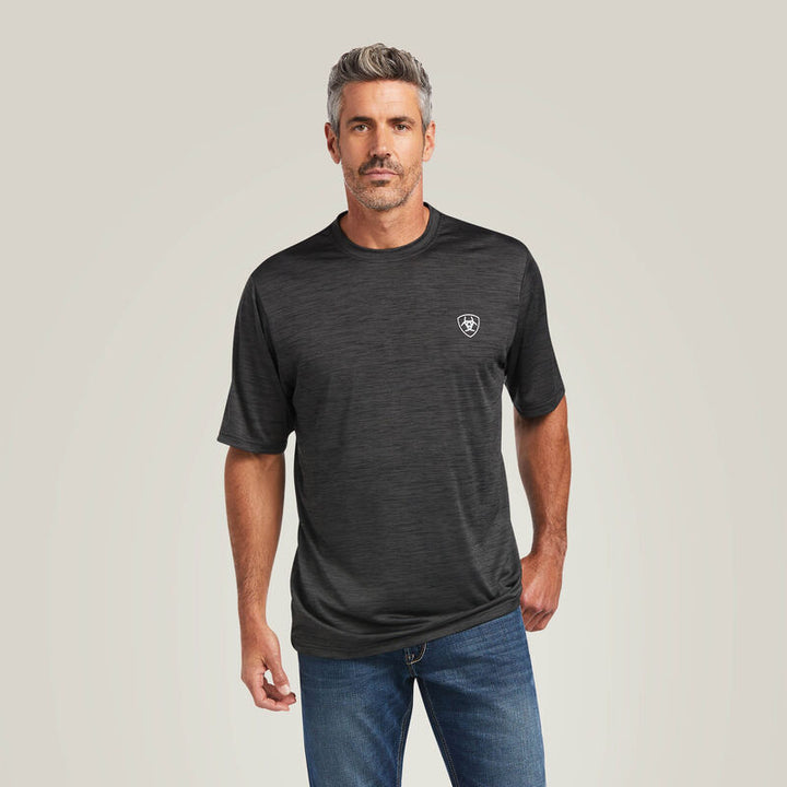 Charger Vertical Flag Tee - Charcoal