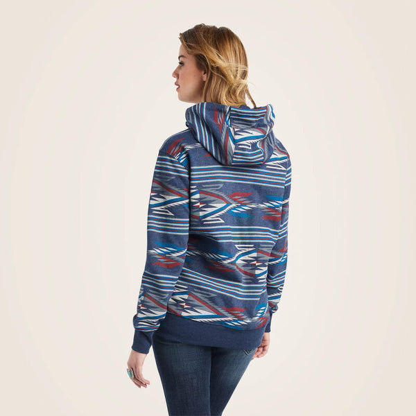All Over Chimayo Hoodie - New Mexico Navy Print
