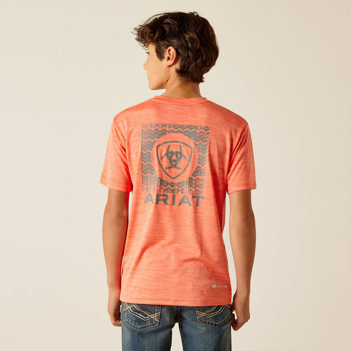 Charger Ariat SW Shield T-Shirt - Hot Coral