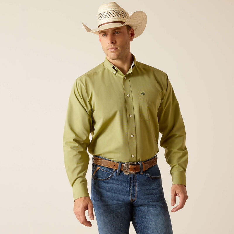 Wrinkle Free Solid Pinpoint Oxford Classic Fit Shirt SMALL