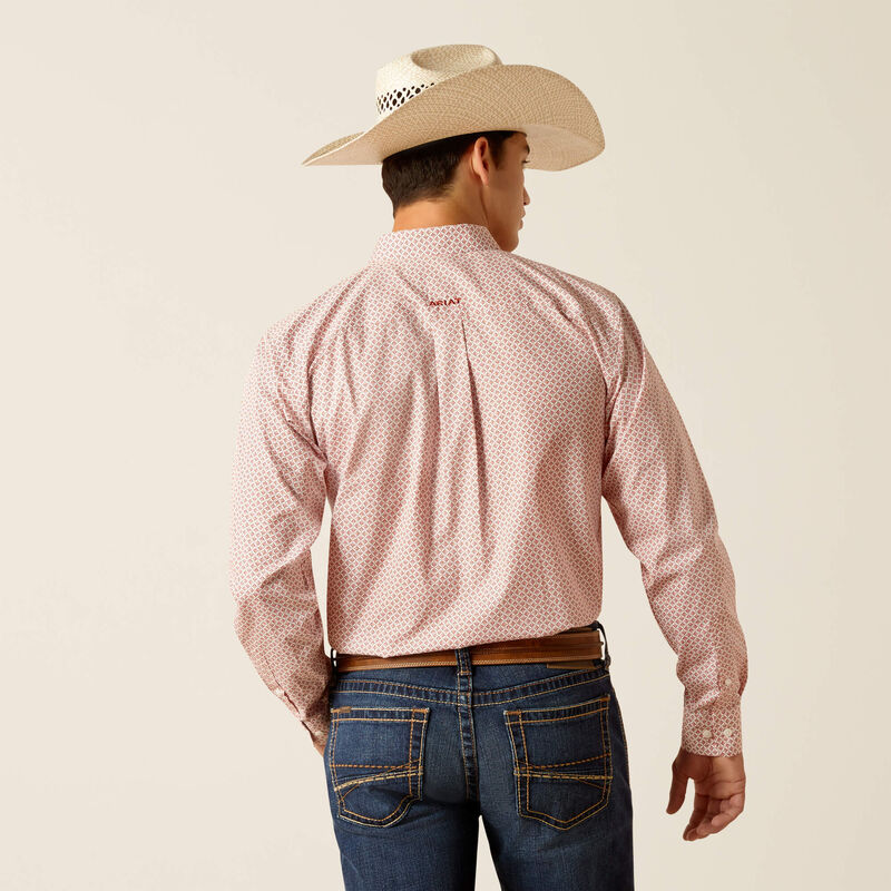 Wrinkle Free Izaiah Fitted Shirt - Tabasco Red