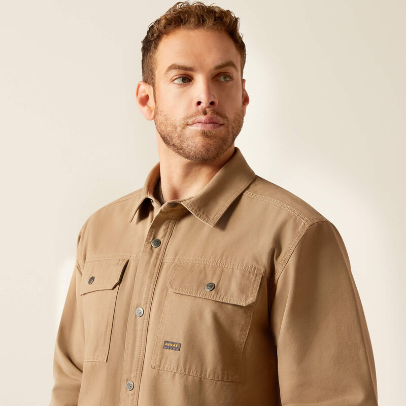 Rebar Canvas Shirt Jacket - Khaki
