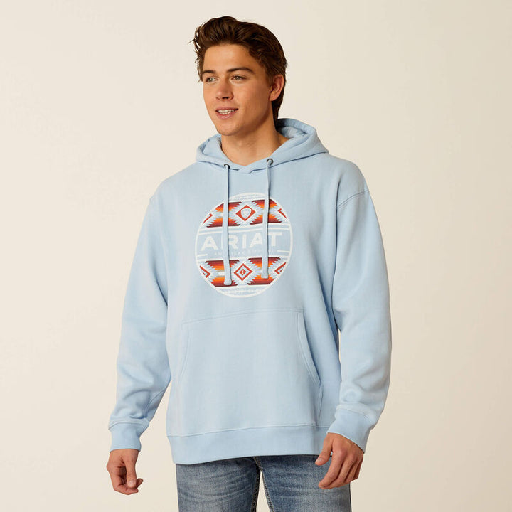 Canyon Southwest Circle Hoodie - Soft Chambray