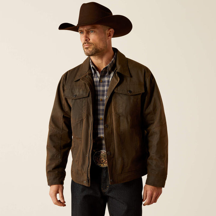 Relentless Longview Waxed Cotton Jacket - Wood Brown