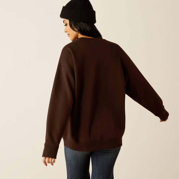 Taurus Oversized Crew Sweatshirt - Mole