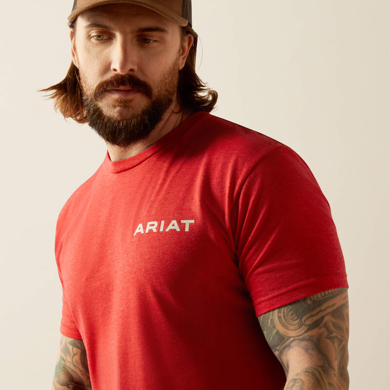 Ariat Original Flag Scope Tee - Red Heather