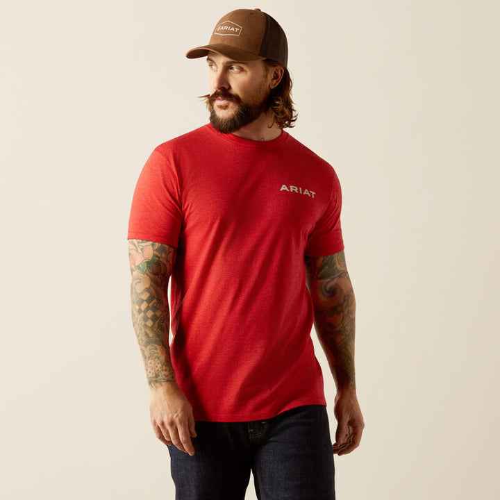 Ariat Original Flag Scope Tee - Red Heather