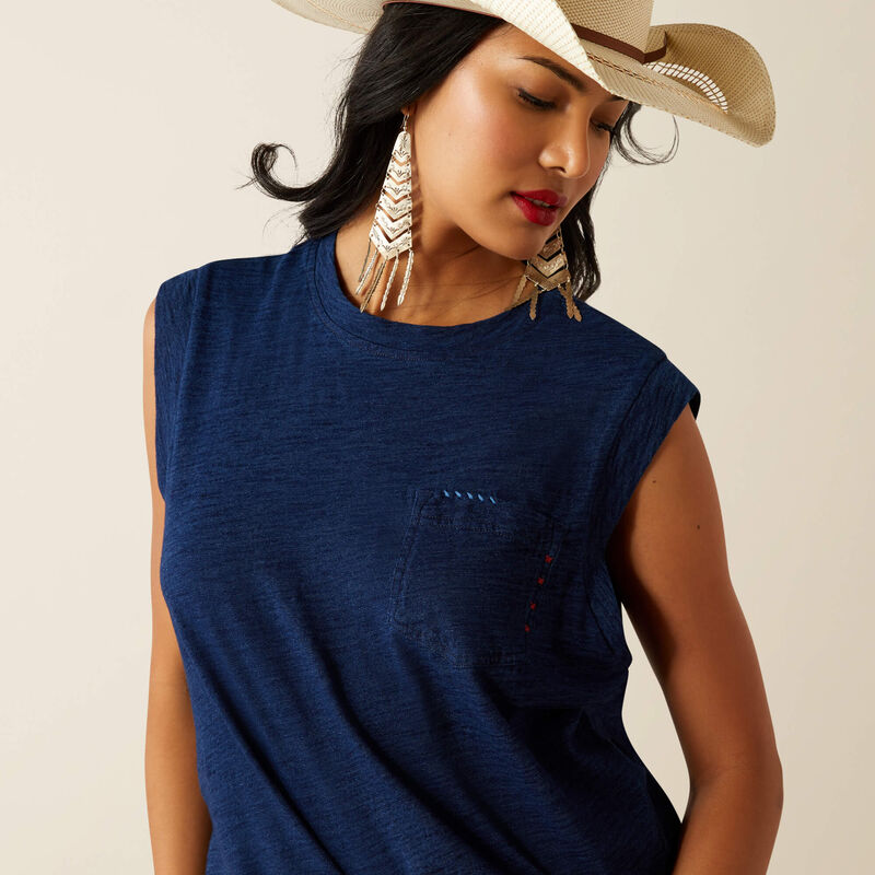 Repaired Tee T-Shirt - Indigo