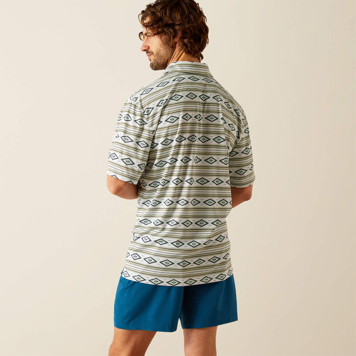 All Over Print Polo - White Serape