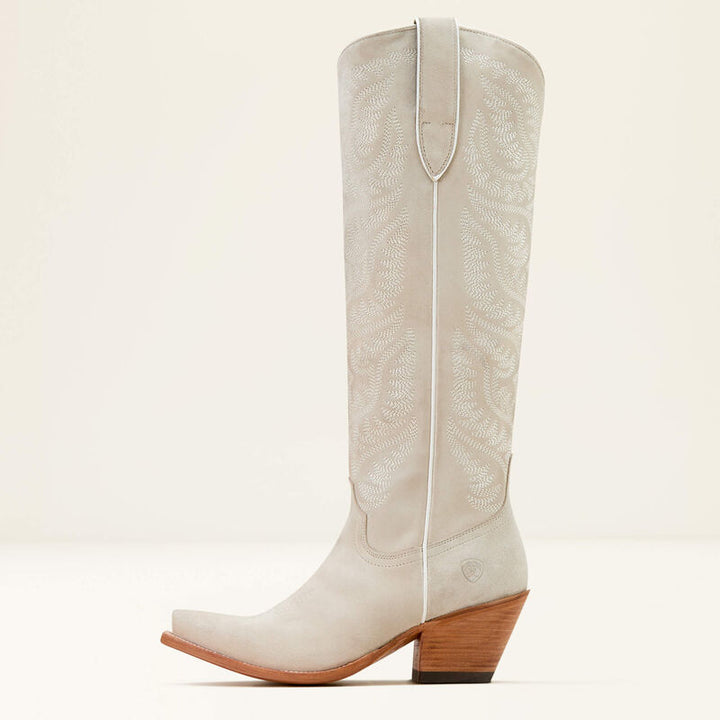 Laramie StretchFit Western Boot - Oyster Suede
