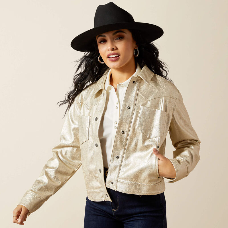 Cropped Jacket - Gold