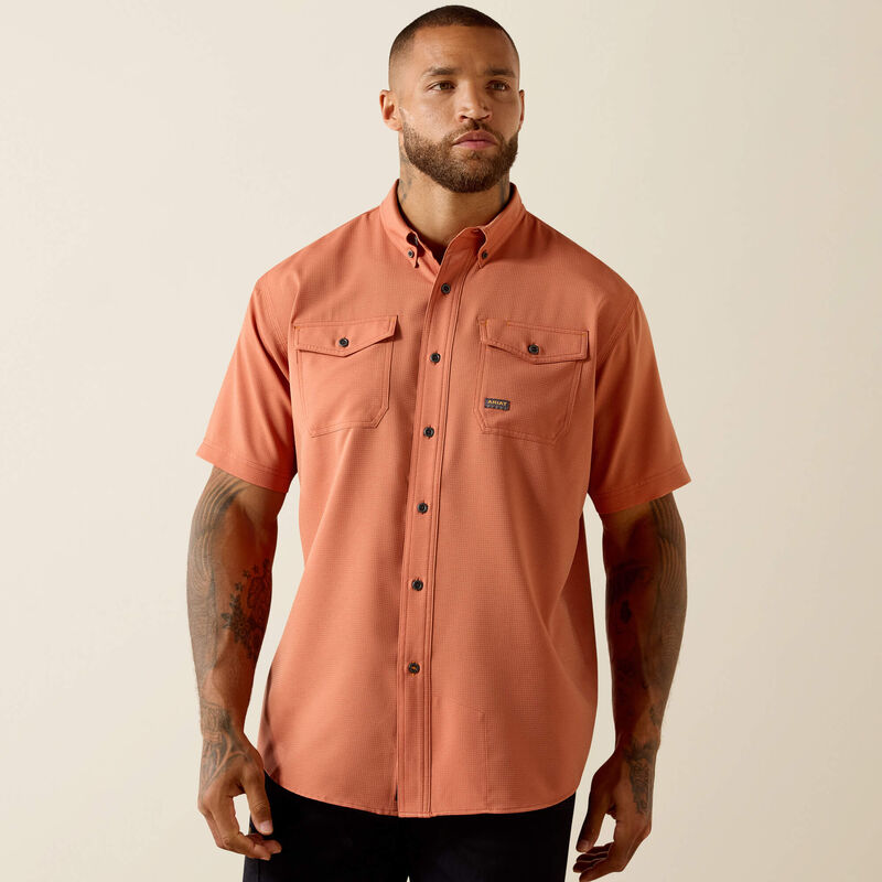 Rebar Made Tough VentTEK DuraStretch Work Shirt - Burnt Brick