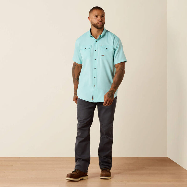 Rebar Made Tough VentTEK DuraStretch Work Shirt - Aquarelle