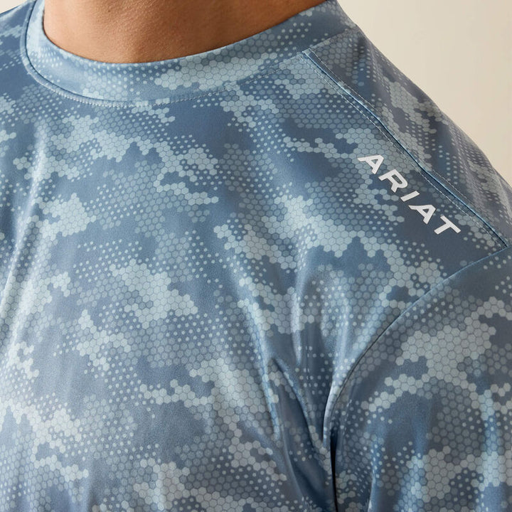 Rebar Sunblocker Printed Long Sleeve T-Shirt - Dusty Blue