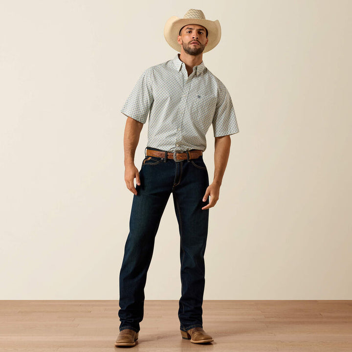 Pall Classic Fit Shirt - White Geo Print