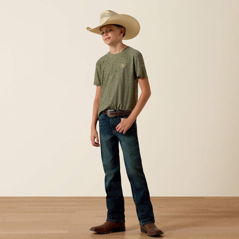 Ariat Longskull Freedom T-Shirt - Dark Olive Heather