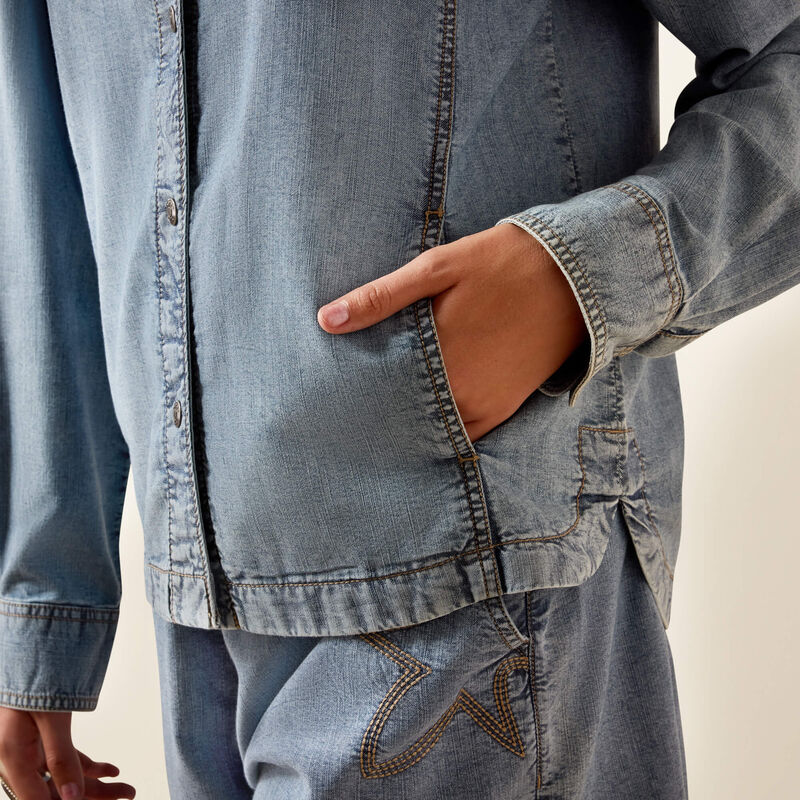 Bonfire Shirt Jacket - Medium Blue