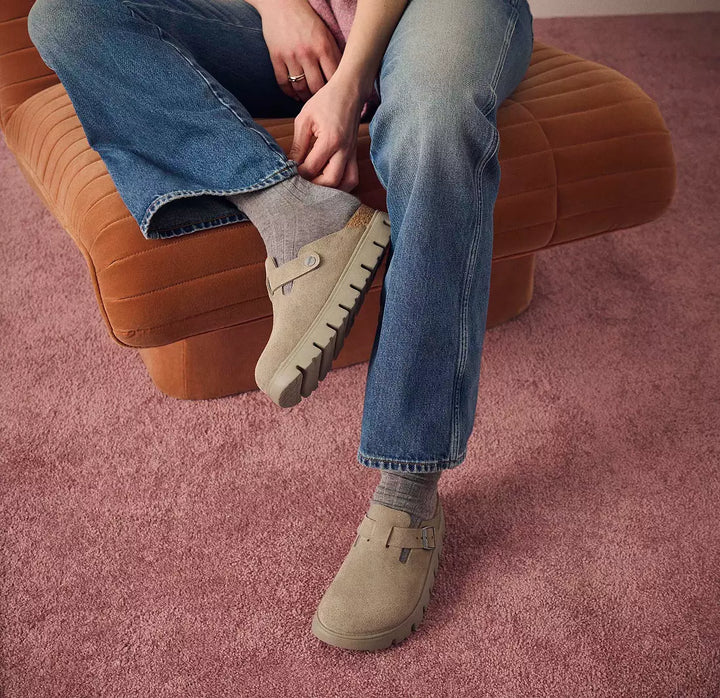 Boston Chunky Suede Leather - Taupe