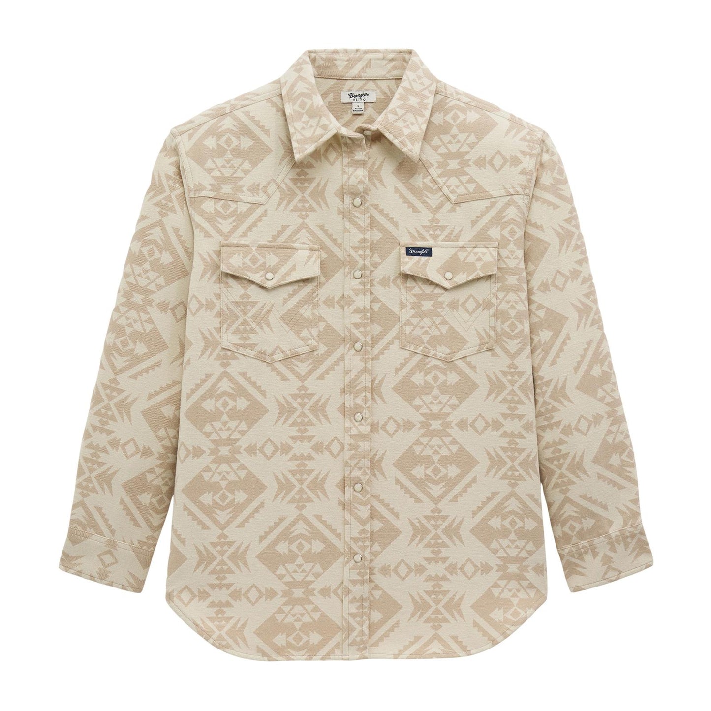 Wrangler Retro® Americana Boyfriend Snap Shirt - Cream