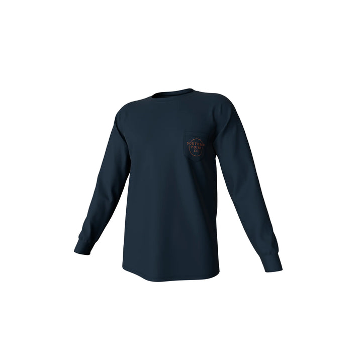 Vintage Circle Greyton Long Sleeve Pocket Tee - Midnight Navy