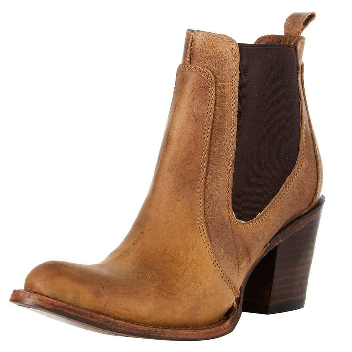 Circle G by Corral Ladies Elastic Tan Ankle Boots