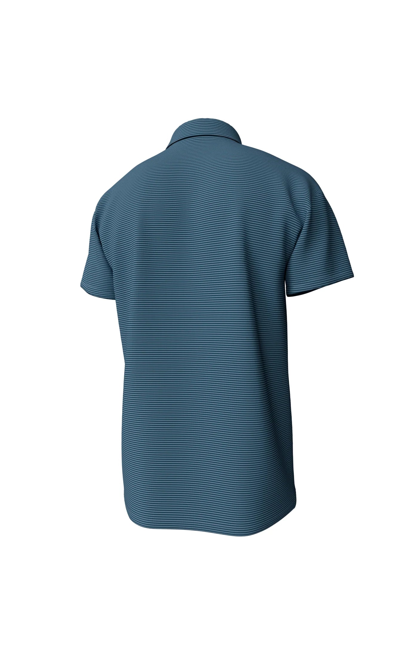 Hinton Stripe Polo - Mallard Blue/Mountain Spring