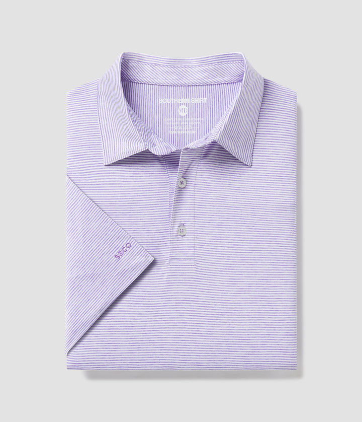Heather Madison Stripe Polo - Iris