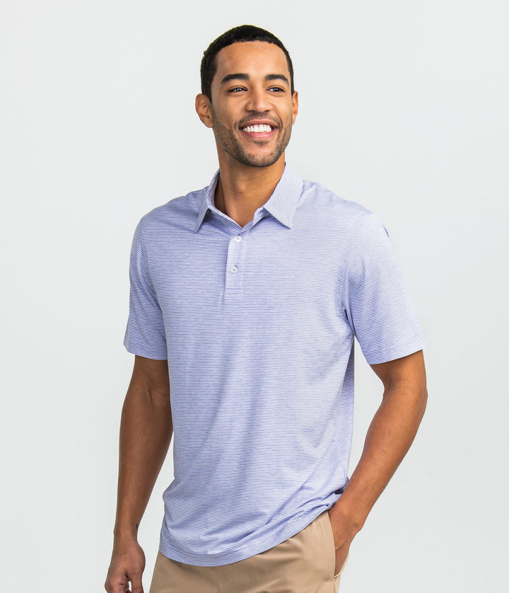 Heather Madison Stripe Polo - Iris