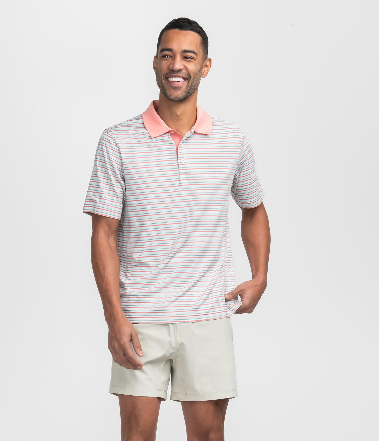 Tucker Stripe Polo - Sandbar