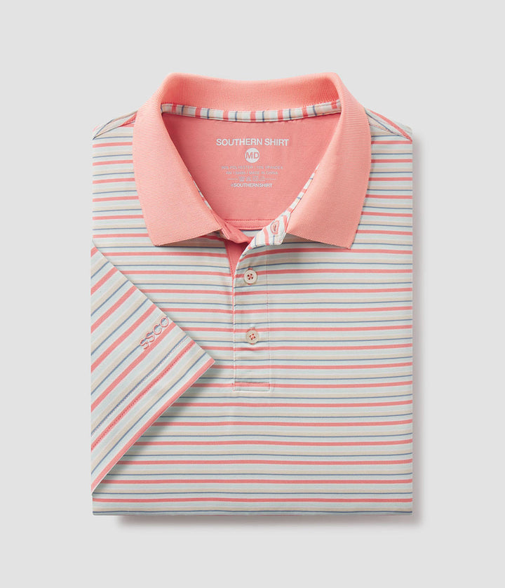 Tucker Stripe Polo - Sandbar