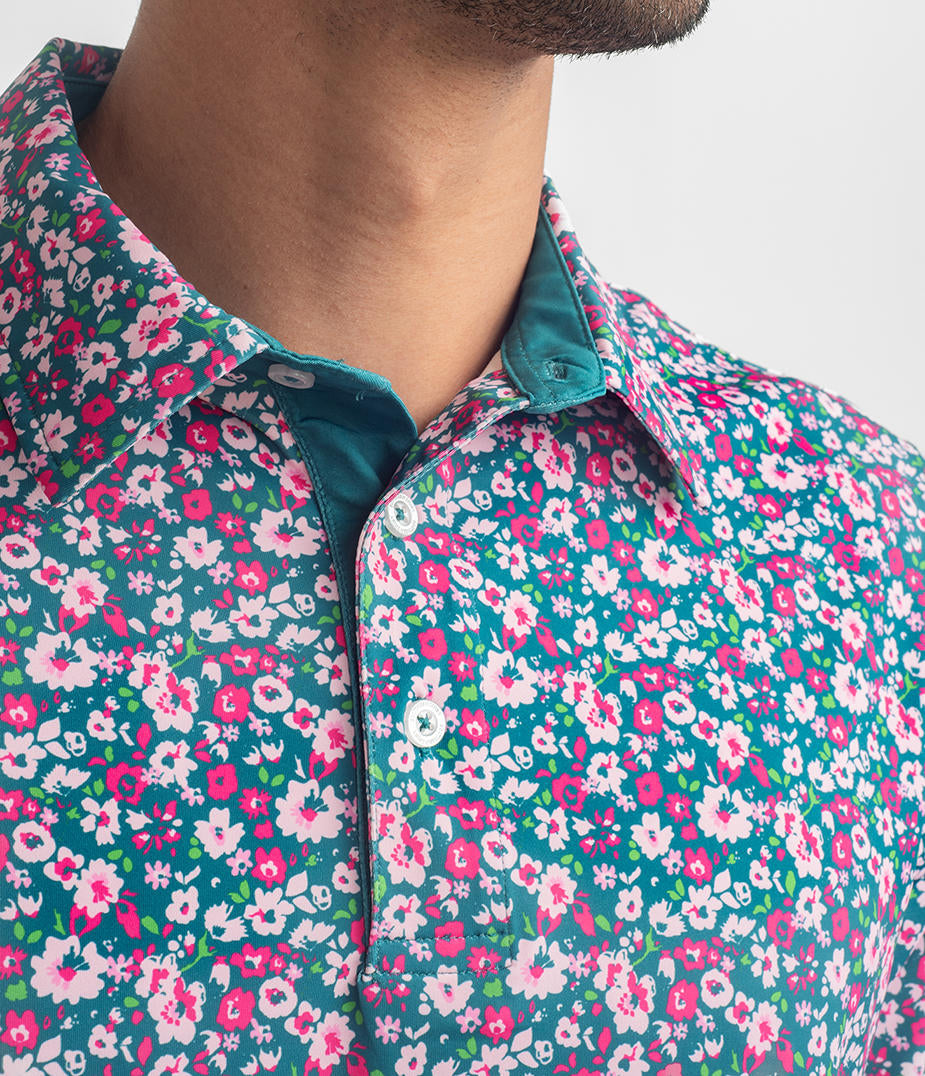 Floral Fusion Printed Polo - Floral Fusion