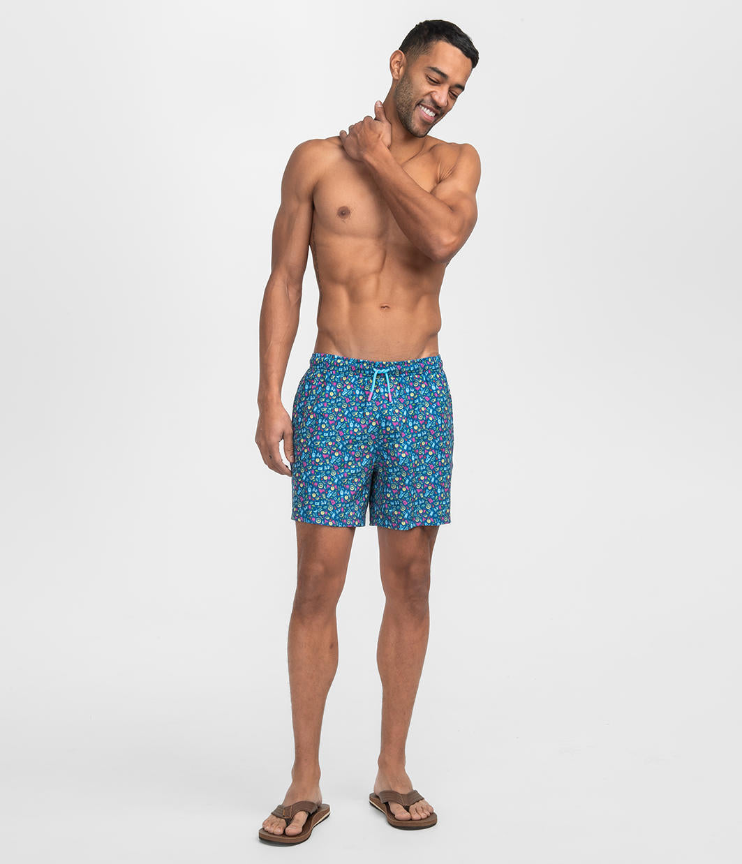 Sunset Sips Swim Shorts - Sunset Sips