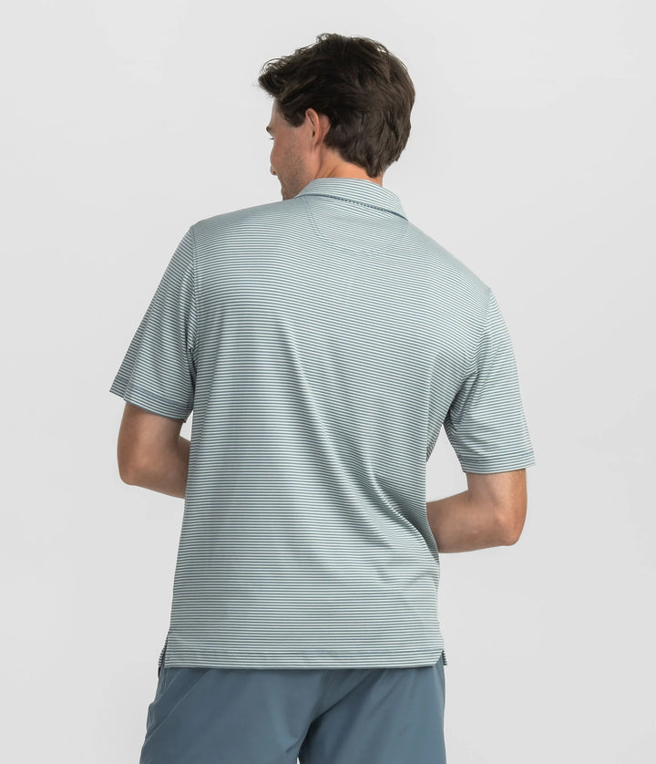 Largo Stripe Polo - Upland Green