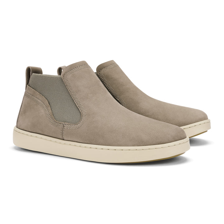 Pehuea Mid Leather Chelsea Bootie - Taupe Grey