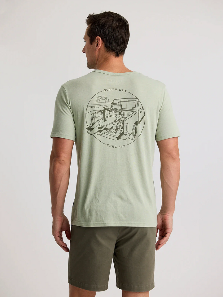 Quiver Pocket Tee - Heather Desert Sage
