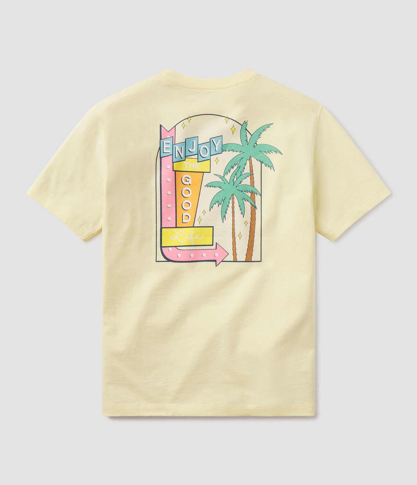 Enjoy The Good Life Tee - Canary