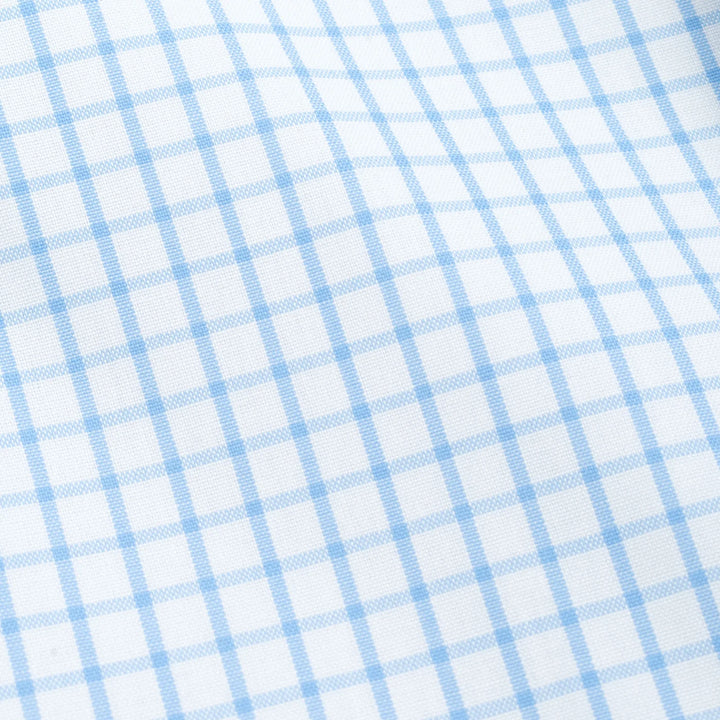 Light Blue Tattersall Cotton Sport Shirt