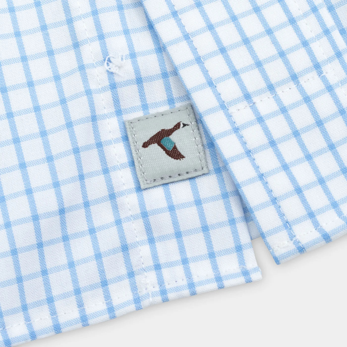 Light Blue Tattersall Cotton Sport Shirt