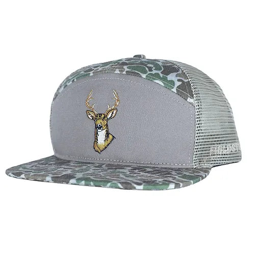 7 Panel Camo Deer Mount Hat