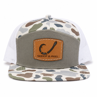 Hook Cutout Patch Sa7age 7 Panel Hat - Old's Cool Brackish White
