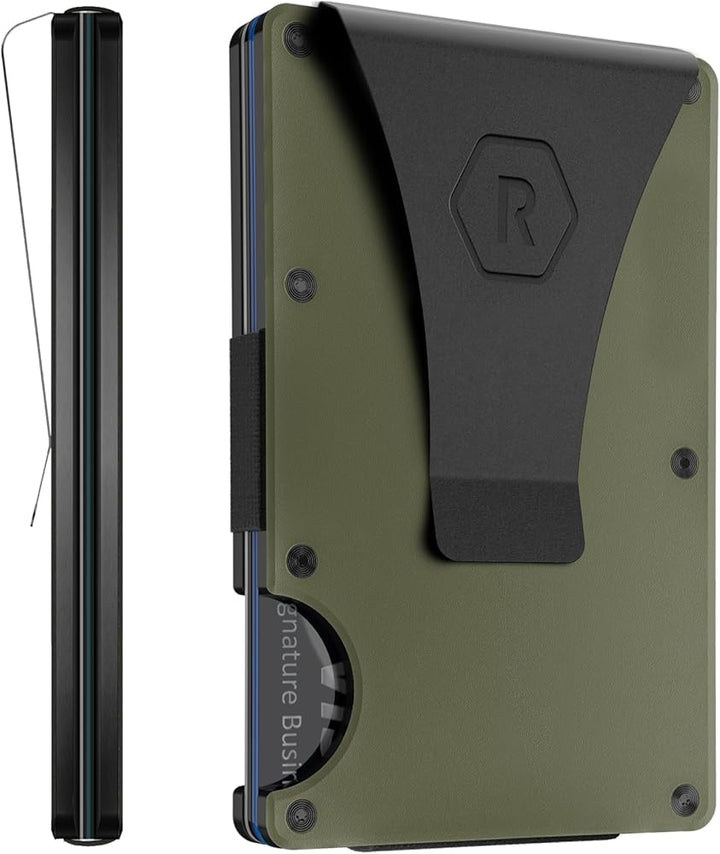 Ridge Wallet - Matte Olive Titanium Money Clip