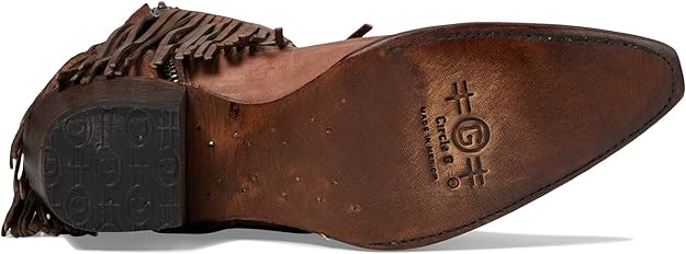 Ladies Brick Fringe Ankle Boot