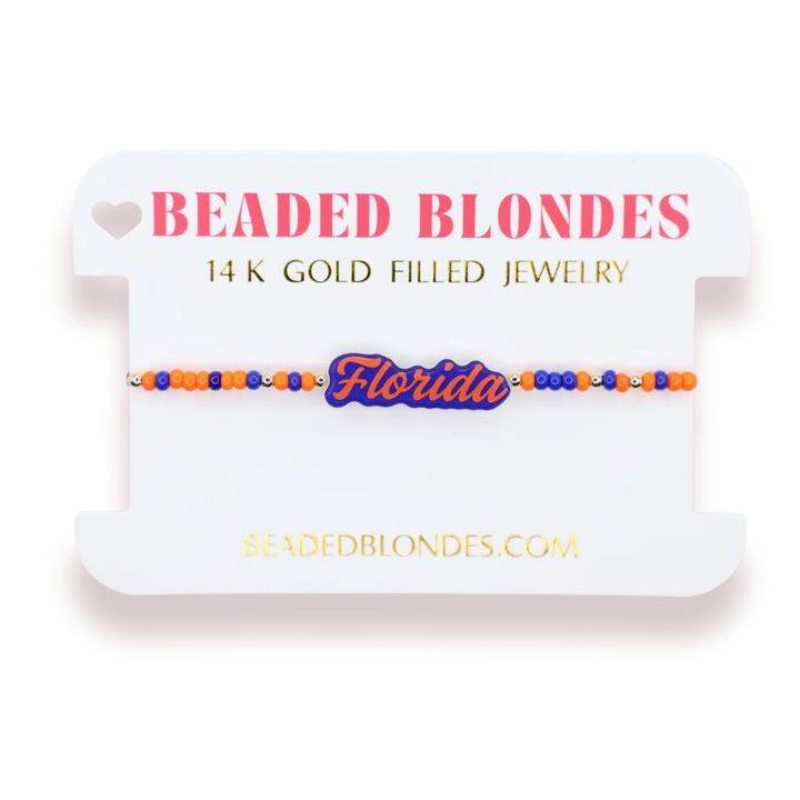 Florida Word Bracelet On Color