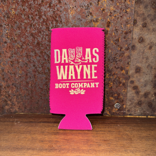 Dallas Wayne Cowgirl Boot Logo Slim Koozie