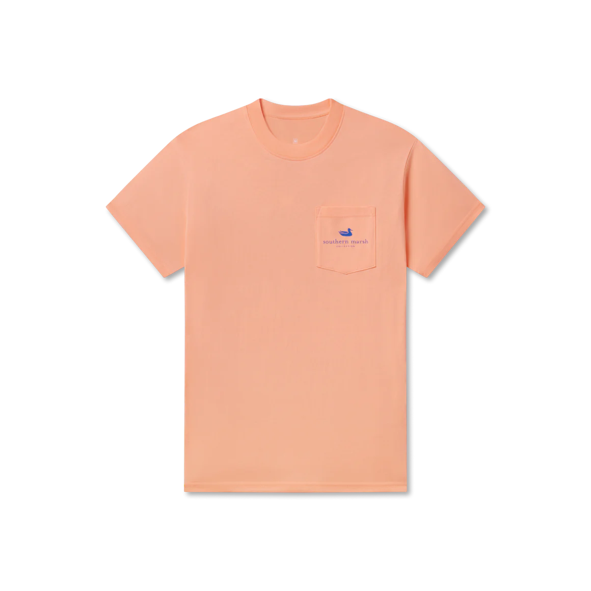 Blue Crab Tee - Peach